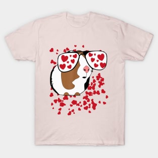 Guinea Pig Lover | Valentine with big heart T-Shirt